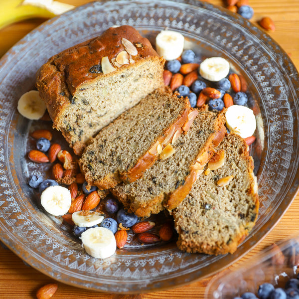 Blueberry & Almond Banana Bread - Gluten Free