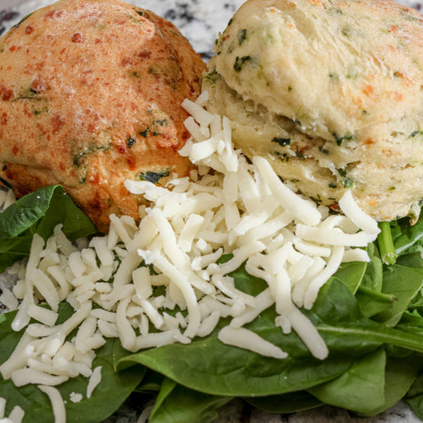 Fresh Spinach & Mozzarella Savory Scones