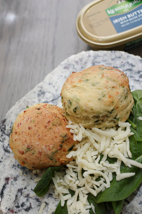 Fresh Spinach & Mozzarella Savory Scones