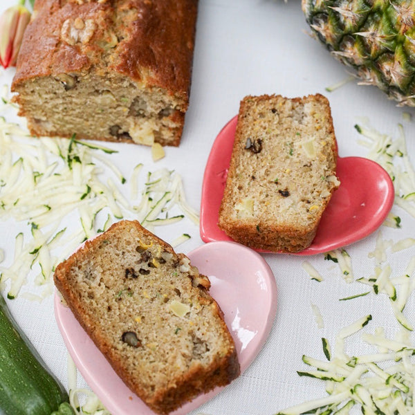 Pineapple & Walnut Zucchini Bread - Vegan