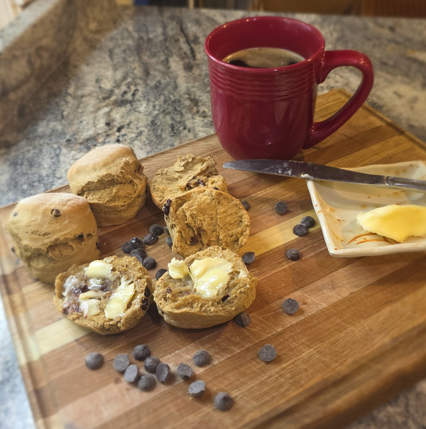 Coffee Chocolate Chip Cream Scones
