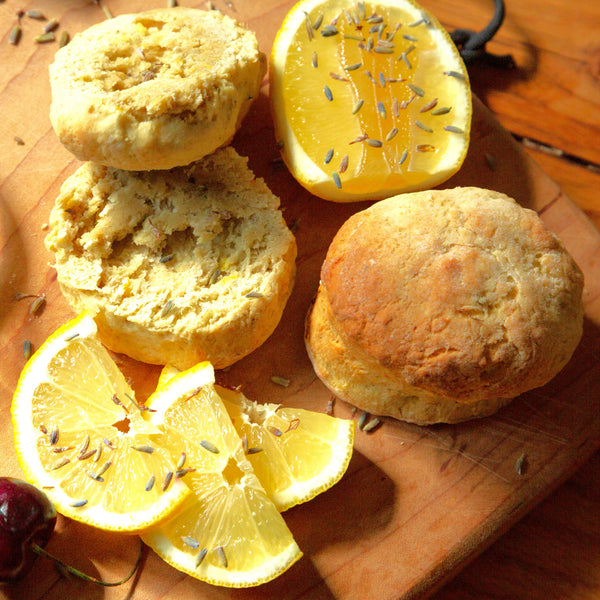 Lemon Lavender Buttermilk Scones - Gluten Free