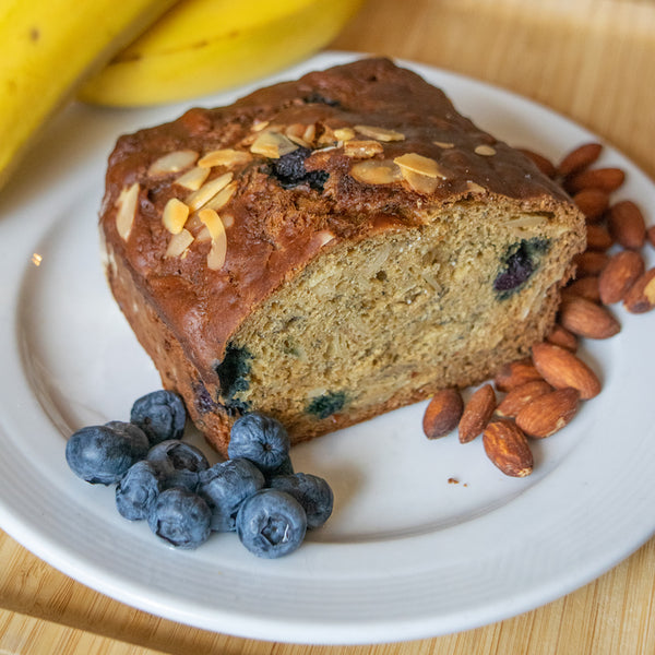 Blueberry & Almond Banana Bread - Two and a Half Irishmen